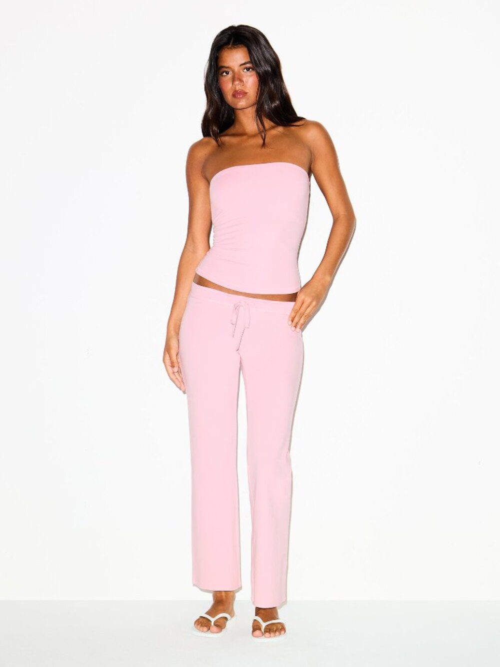 SKIMS Cotton Jersey Low Rise Crop Pant Halite Size S NWT